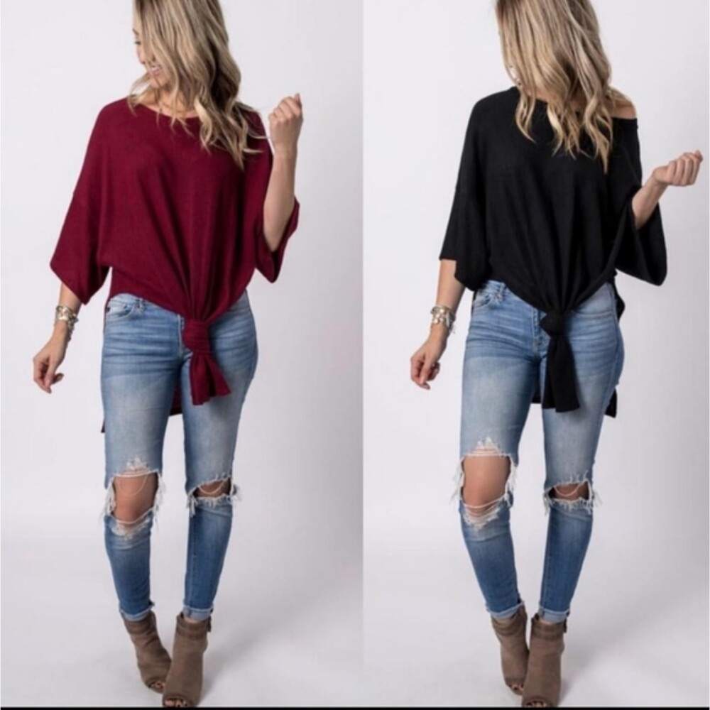 NWT Emmer & oat asymmetric top size L